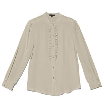 Load image into Gallery viewer, Bone  - Gayle Ruffle Shirt In Silk
