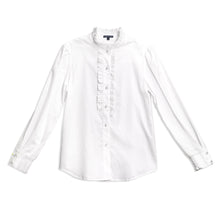Load image into Gallery viewer, 100% Cotton - Gayle Ruffle Shirt -White
