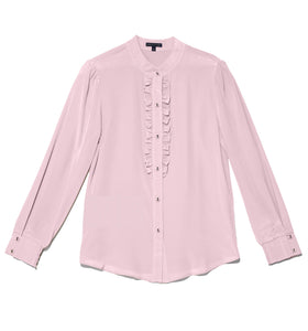 Blush -Gayle Ruffle Shirt in silk