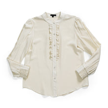 Load image into Gallery viewer, Bone - Gayle Ruffle Shirt in silk
